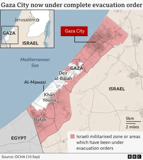 Countless Civilians Flee as Military Forces Move Deeper into Gaza City